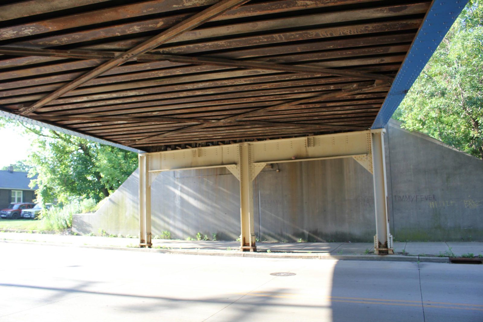 Under bridge